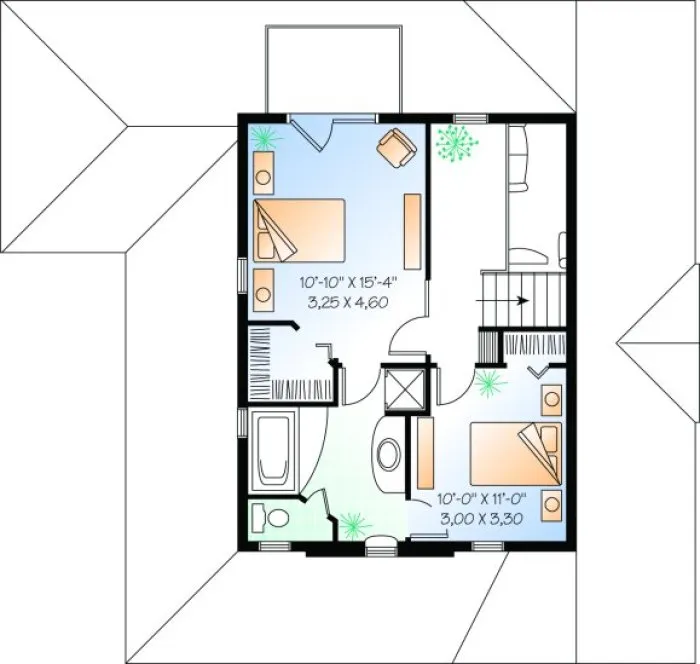 Second Floor Plan for House Plan #142093