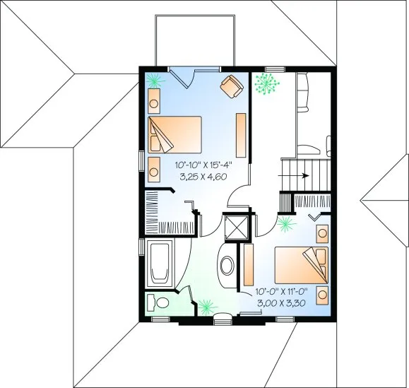 Second Floor Plan for House Plan #142093
