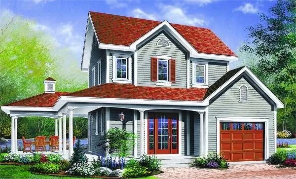 Full Rendering for House Plan #142093