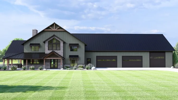Full Rendering for House Plan #758126
