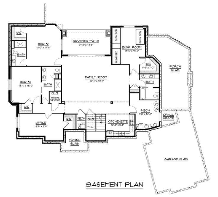 Basement Plan for House Plan #754134