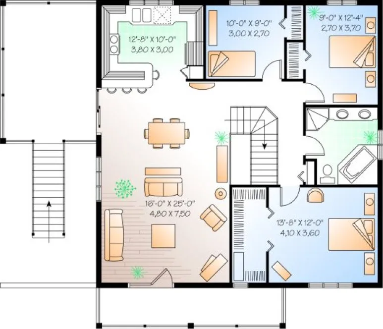 Second Floor Plan for House Plan #145093