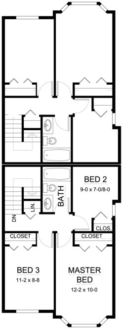 Second Floor Plan for House Plan #201441