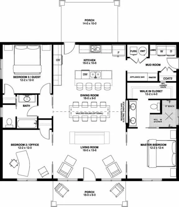 Main Floor Plan for House Plan #581496