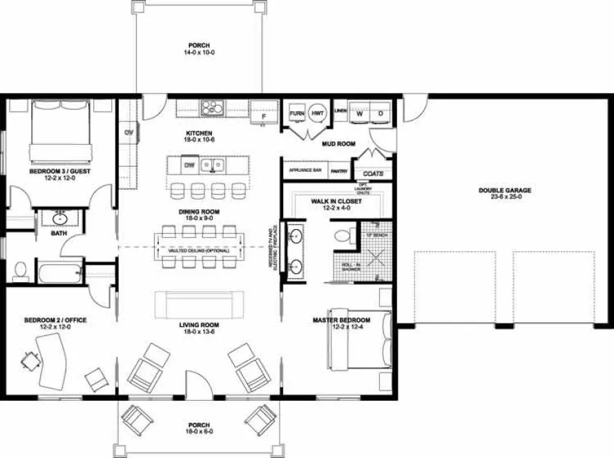 Main Floor Plan for House Plan #581498