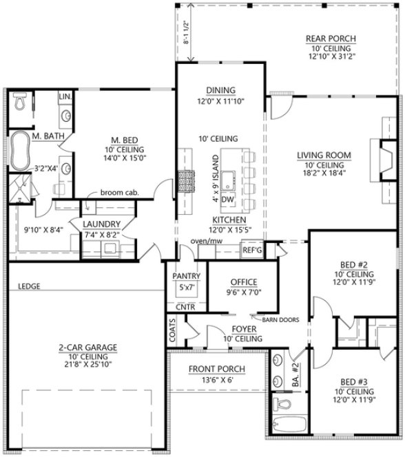 Main Floor Plan for House Plan #903791