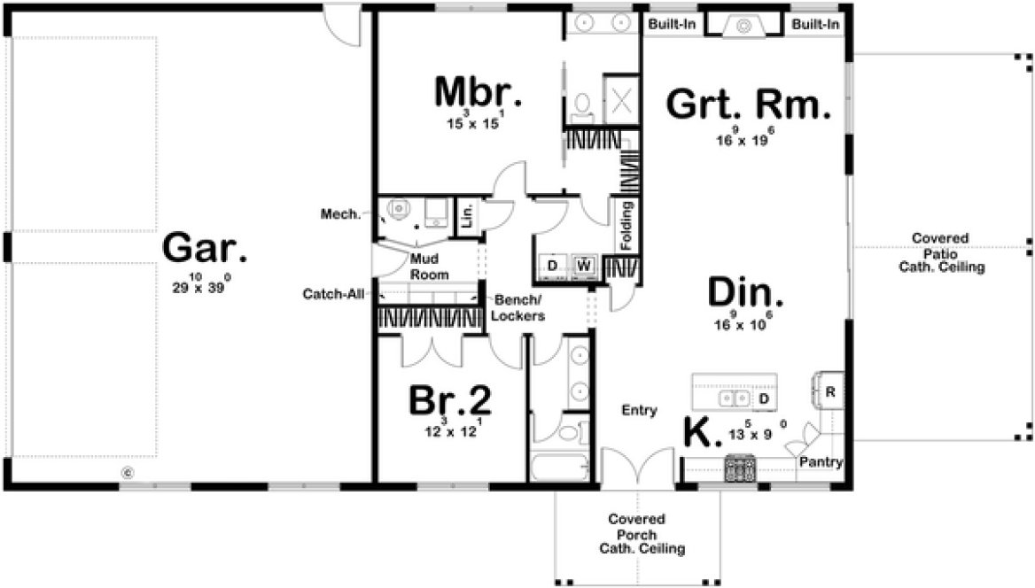 Main Floor Plan for House Plan #707851