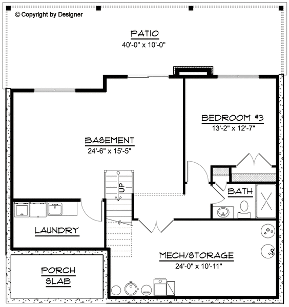 Basement Plan for House Plan #750611