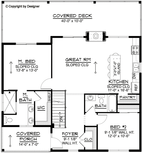 Main Floor Plan for House Plan #750611