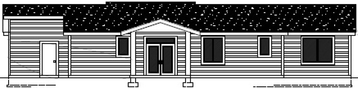 Rear Elevation for House Plan #804751