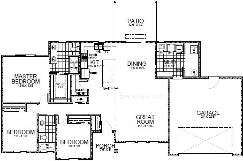 Main Floor Plan for House Plan #804751