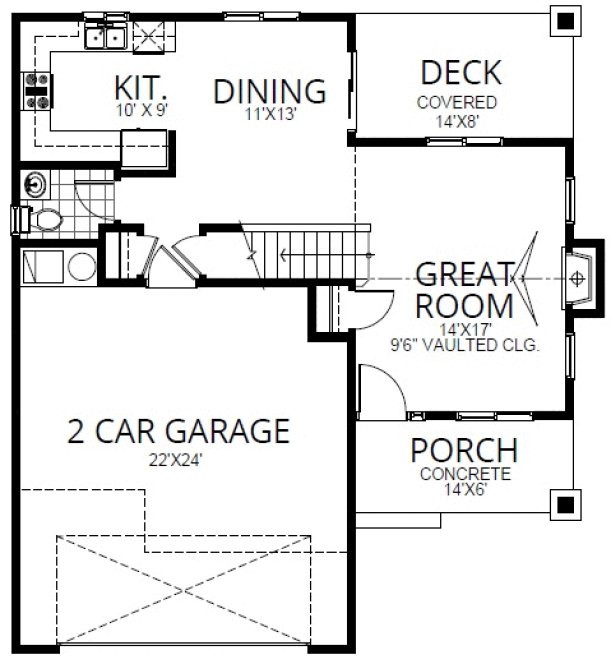 Main Floor Plan for House Plan #801331