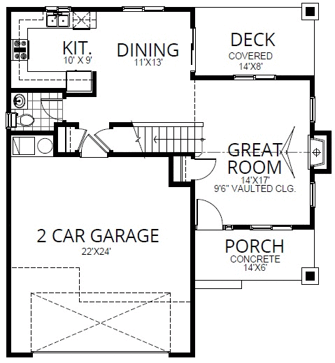 Main Floor Plan for House Plan #801331