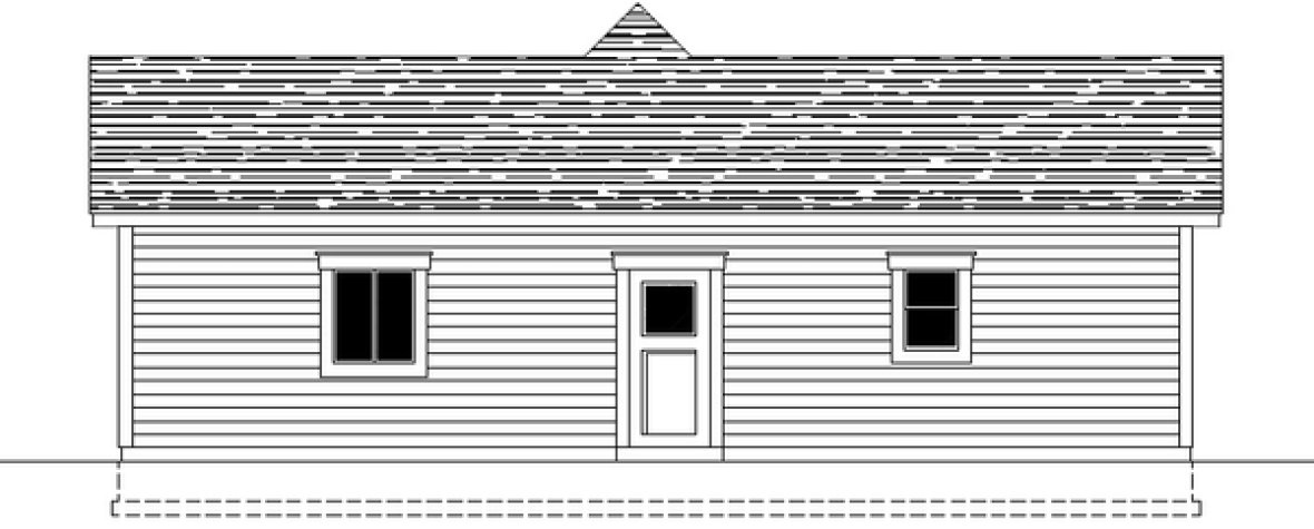 Rear Elevation for House Plan #800080