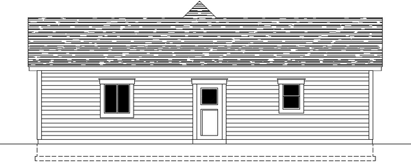 Rear Elevation for House Plan #800080