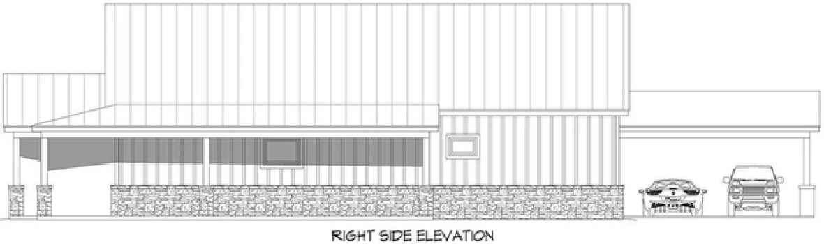 Right Elevation for House Plan #693932