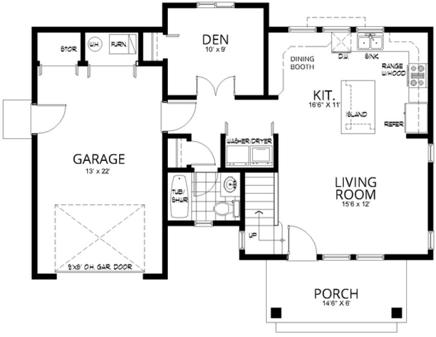 Main Floor Plan for House Plan #802411