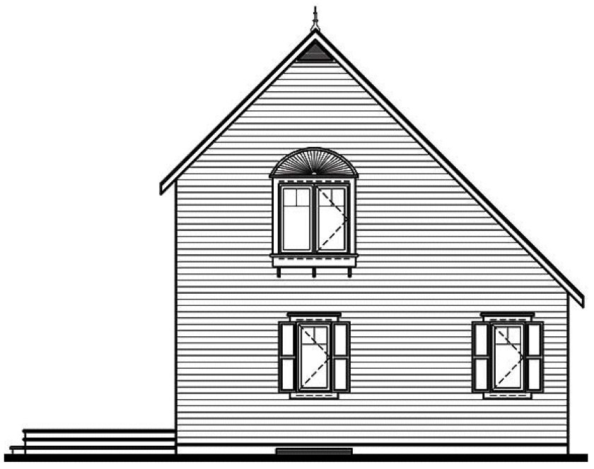 Rear Elevation for House Plan #149194