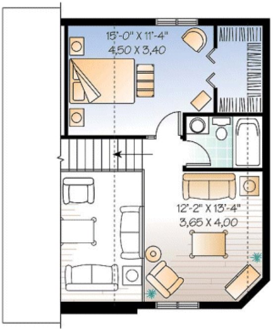 Second Floor Plan for House Plan #149194