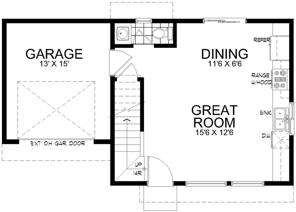 Main Floor Plan for House Plan #802111