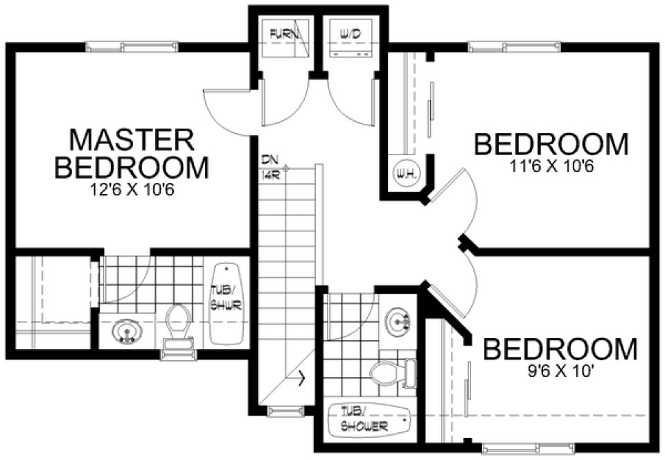 Second Floor Plan for House Plan #802111