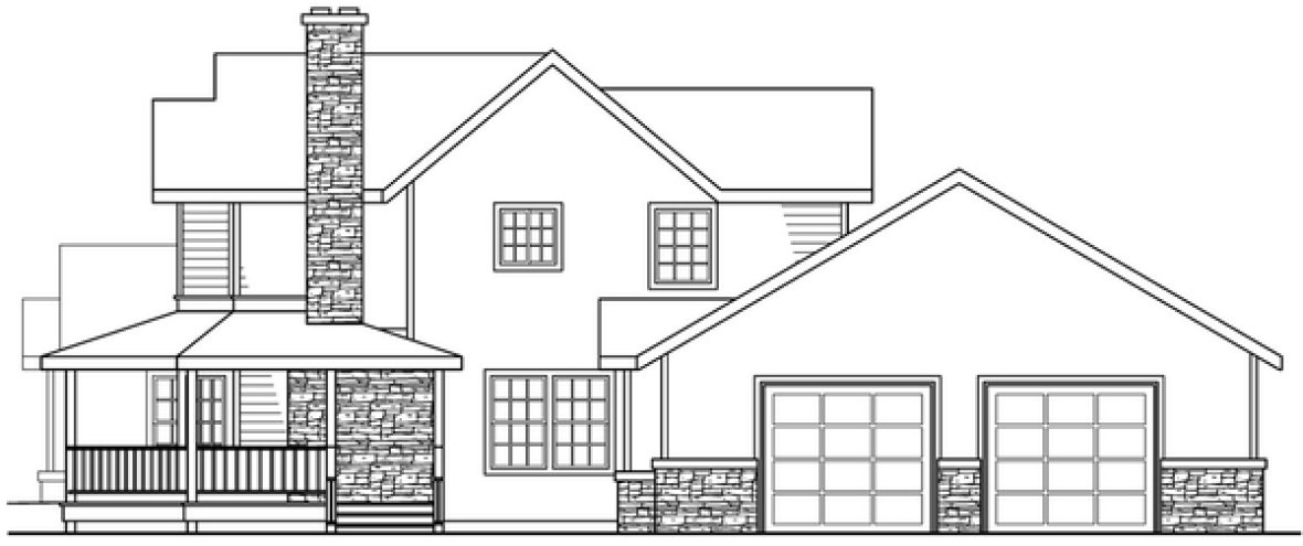 Right Elevation for House Plan #341923