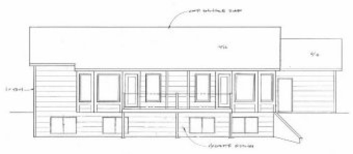 Rear Elevation for House Plan #359331