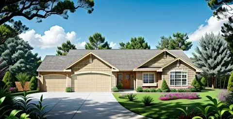 Full Rendering for House Plan #359331