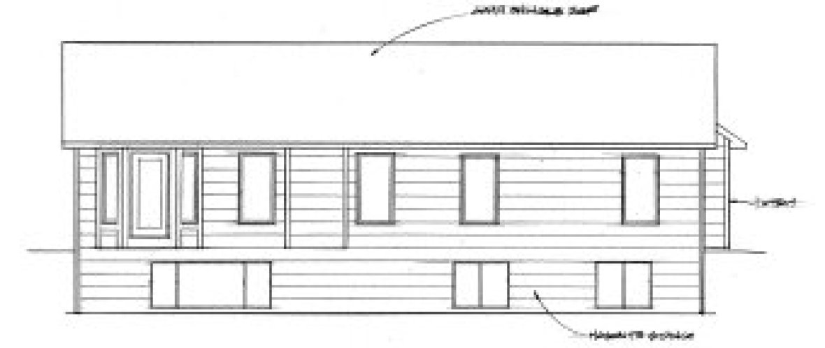 Rear Elevation for House Plan #350431