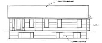 Rear Elevation for House Plan #350431