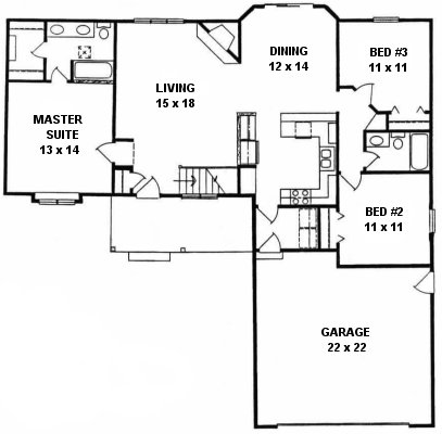 Main Floor Plan for House Plan #352431