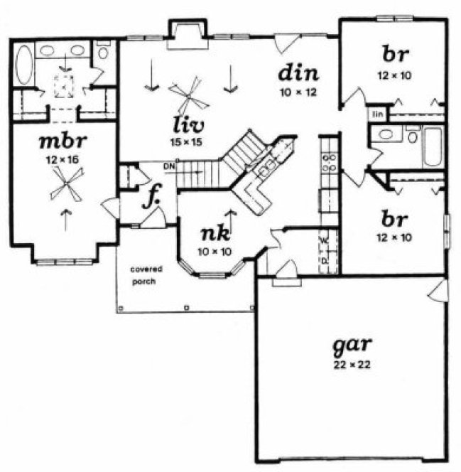 Main Floor Plan for House Plan #354431