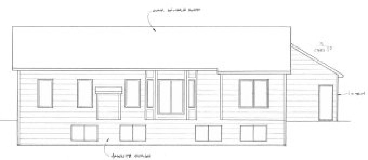 Rear Elevation for House Plan #357531