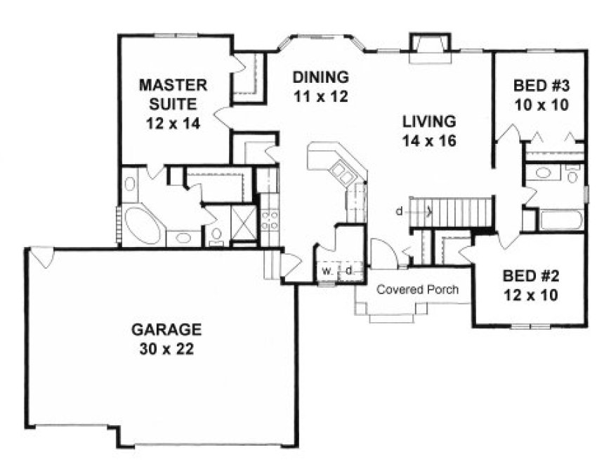 Main Floor Plan for House Plan #357531