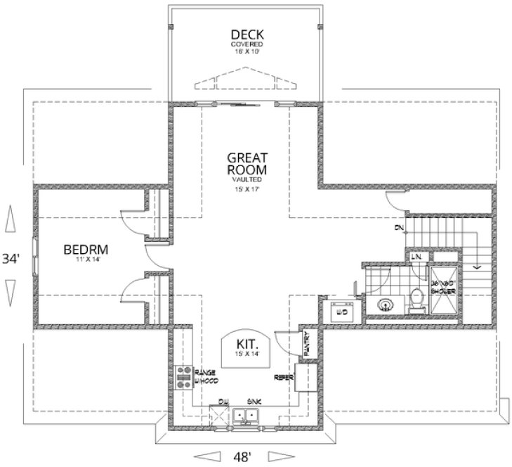 Second Floor Plan for House Plan #800262