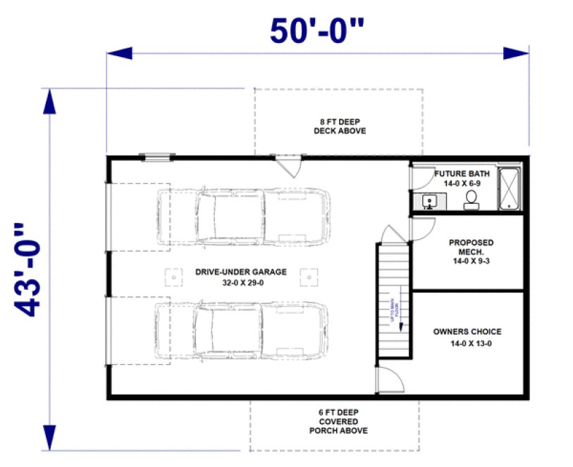 Basement Plan for House Plan #432041