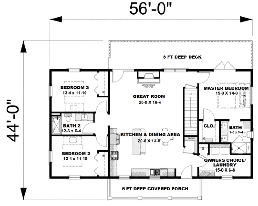 Main Floor Plan for House Plan #432361
