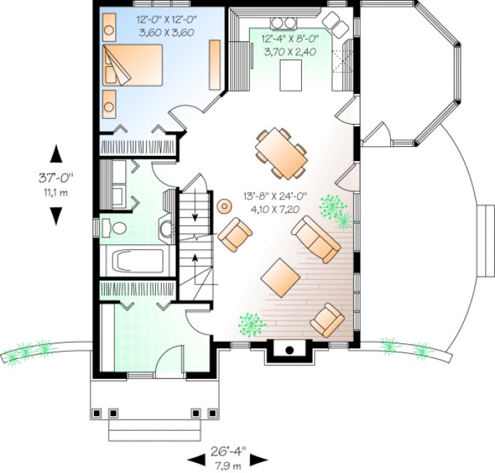 Main Floor Plan for House Plan #146093