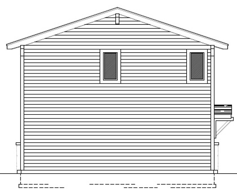Rear Elevation for House Plan #806102