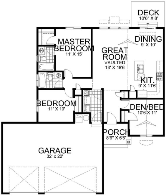 Main Floor Plan for House Plan #800321
