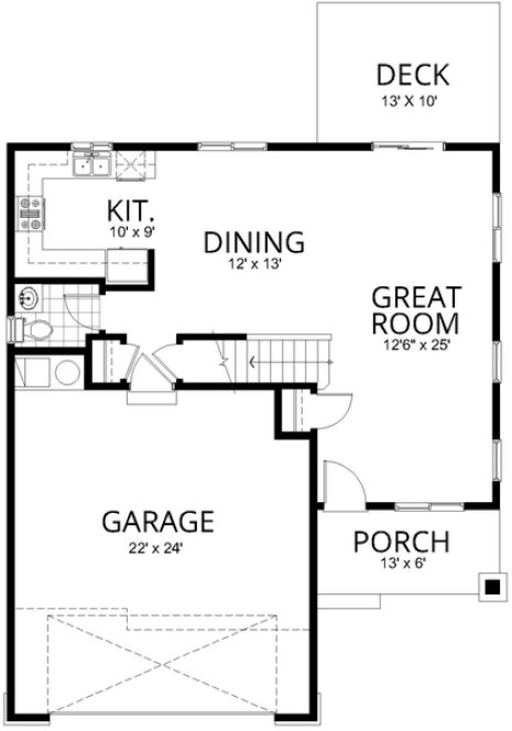 Main Floor Plan for House Plan #808341