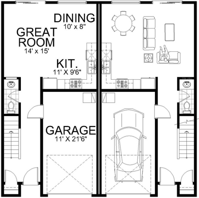 Main Floor Plan for House Plan #808172