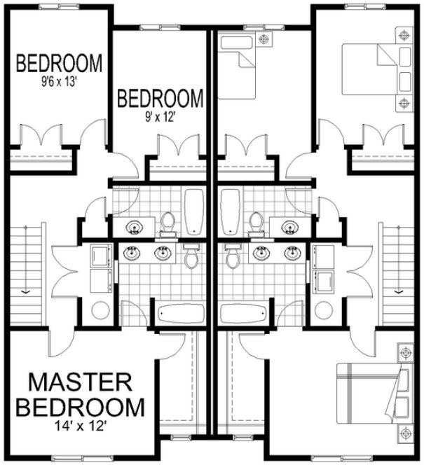 Second Floor Plan for House Plan #808172