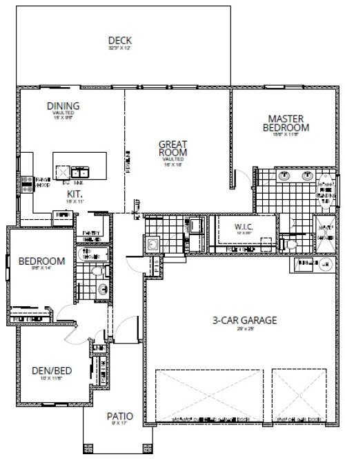 Main Floor Plan for House Plan #808461