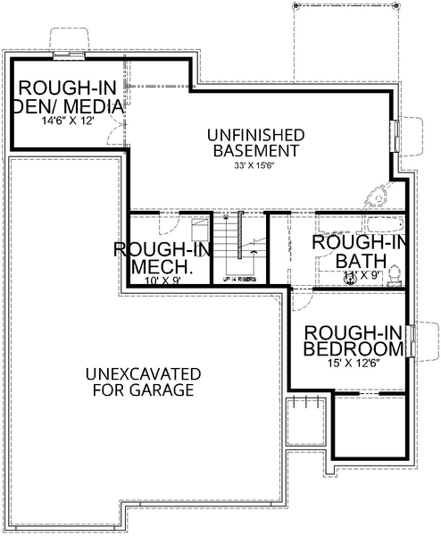 Basement Plan for House Plan #803641