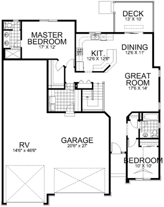 Main Floor Plan for House Plan #803641