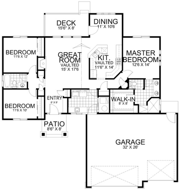 Main Floor Plan for House Plan #801161