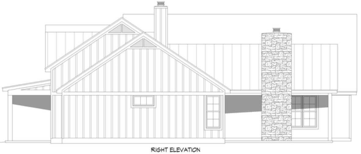 Right Elevation for House Plan #697932