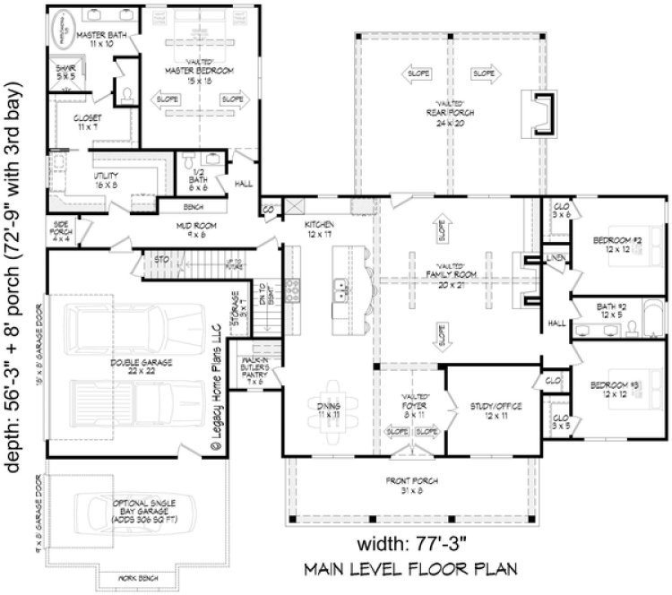 Main Floor Plan for House Plan #697932
