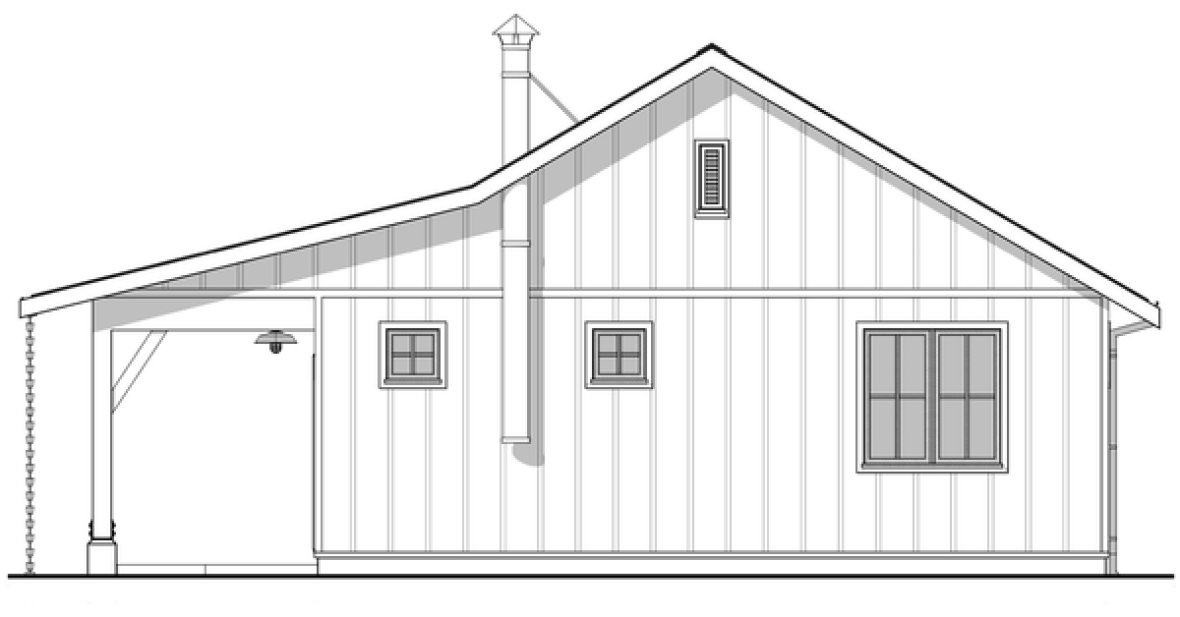 Right Elevation for House Plan #592760